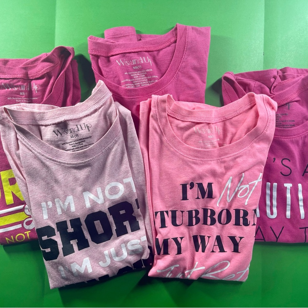 Set of 5 Pink Shirts - XS